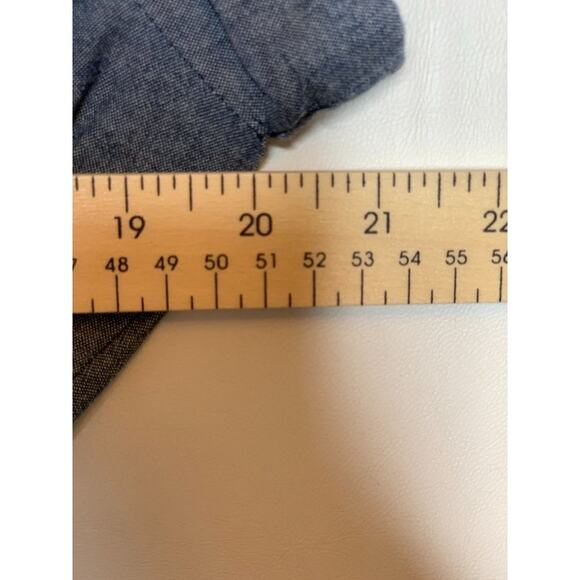 Hope & Honey Size 6 Cotton Chambray Button Up Belted Short Sleeve Shirt Dress - Picture 5 of 10